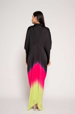 Designer Tie-Dye & Kodi Work Kaftan Gown