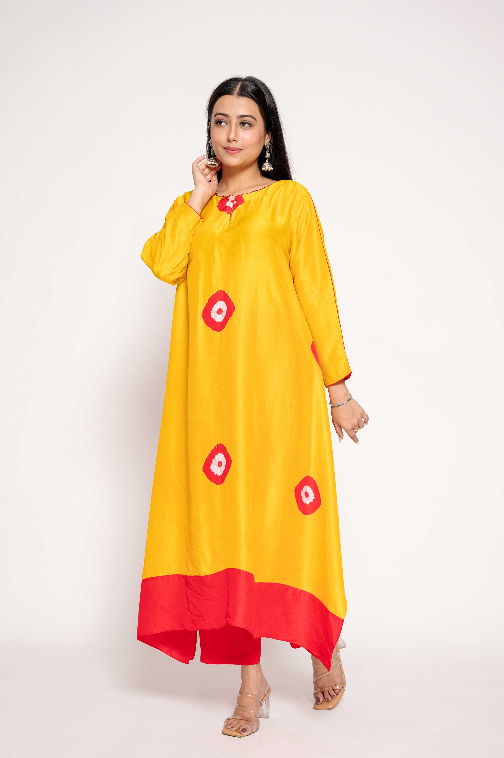 Simple Tie-Dye Kurta set in Bold Colors