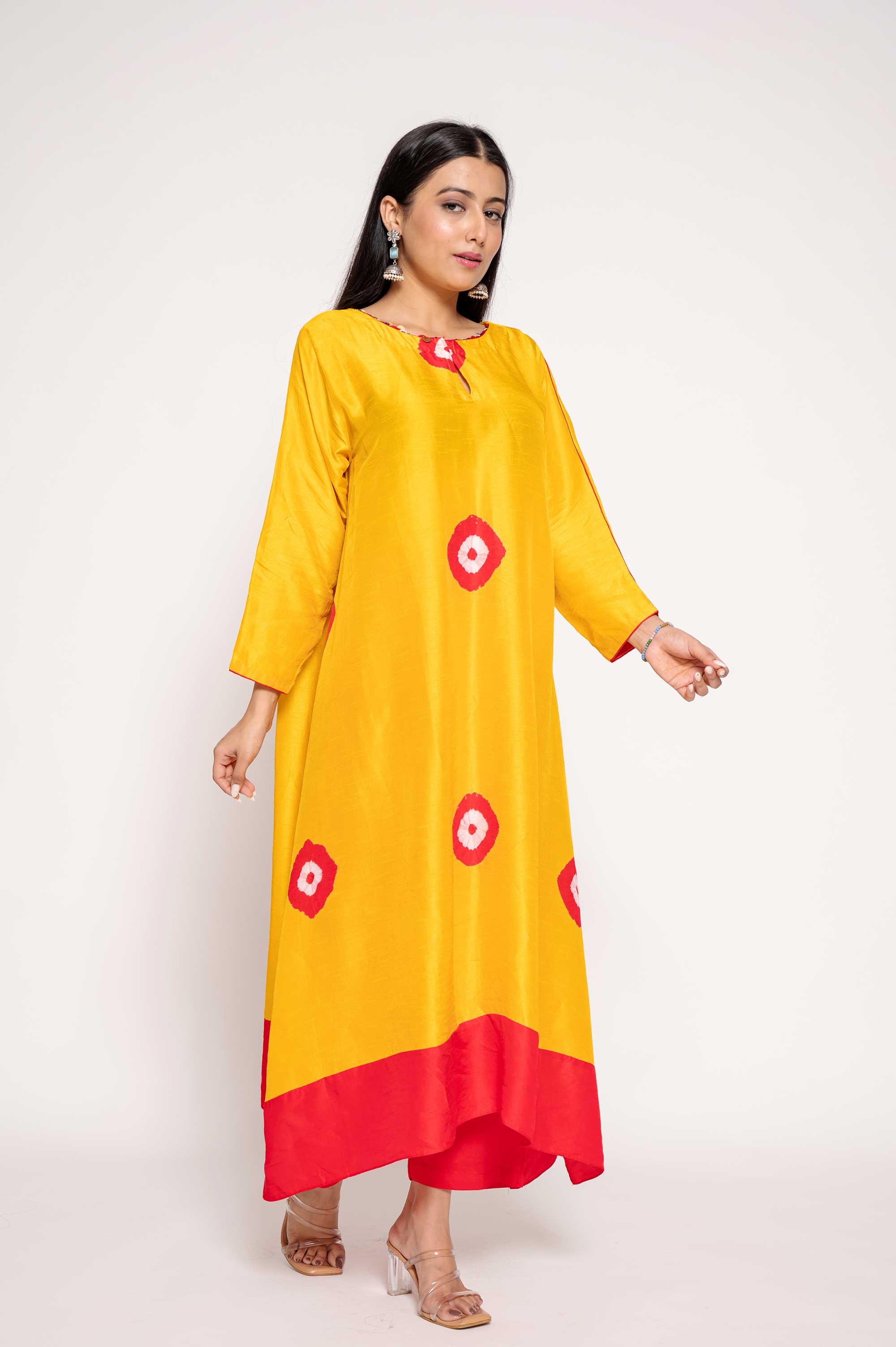 Simple Tie-Dye Kurta set in Bold Colors