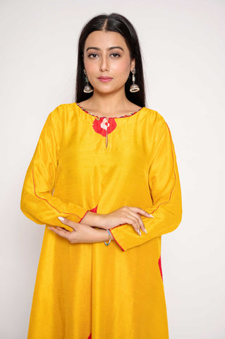 Simple Tie-Dye Kurta set in Bold Colors