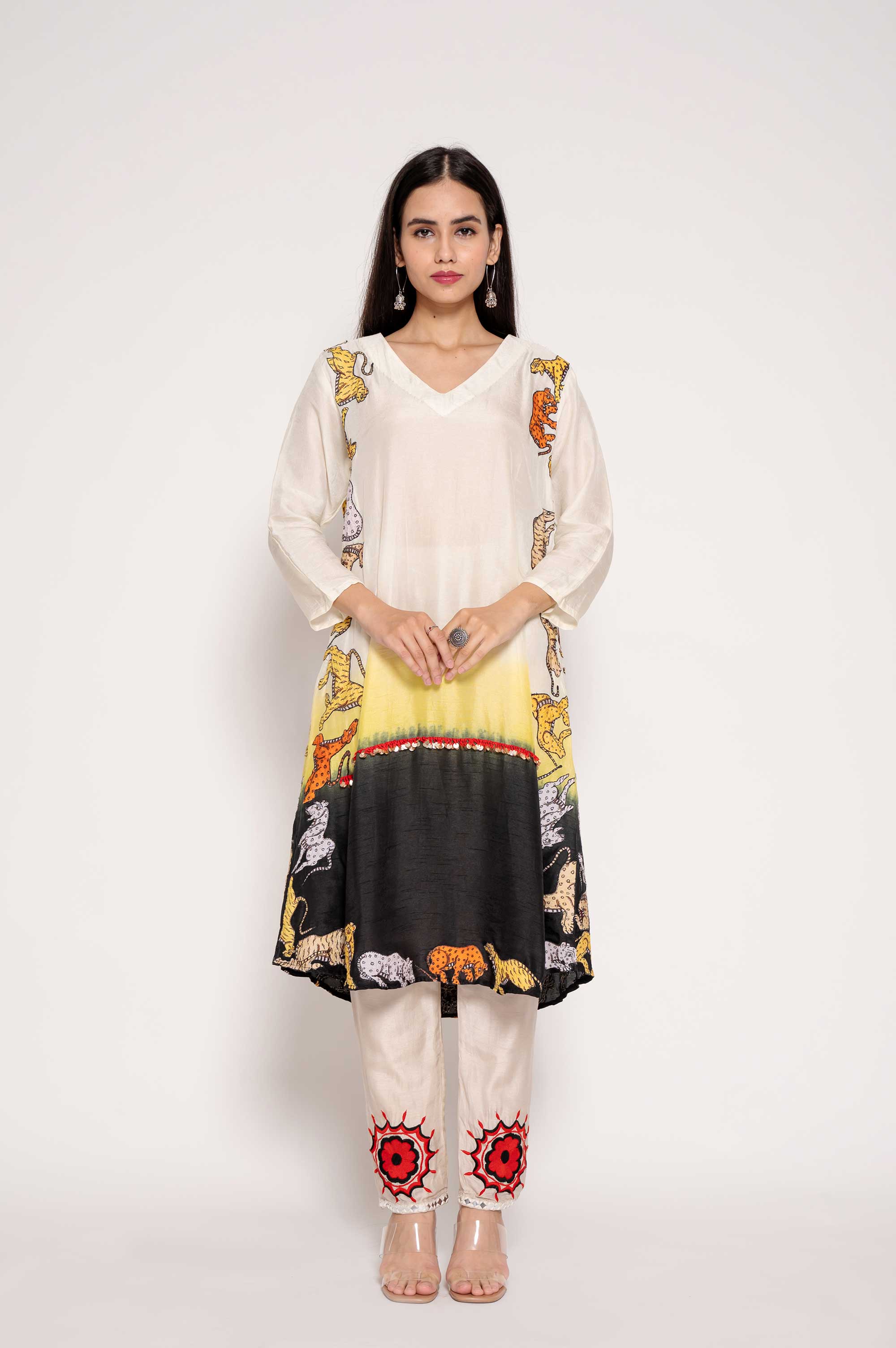 Animals-Appliqued Kurta Set