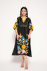 Dress with Floral-Patchwork-on-Helm