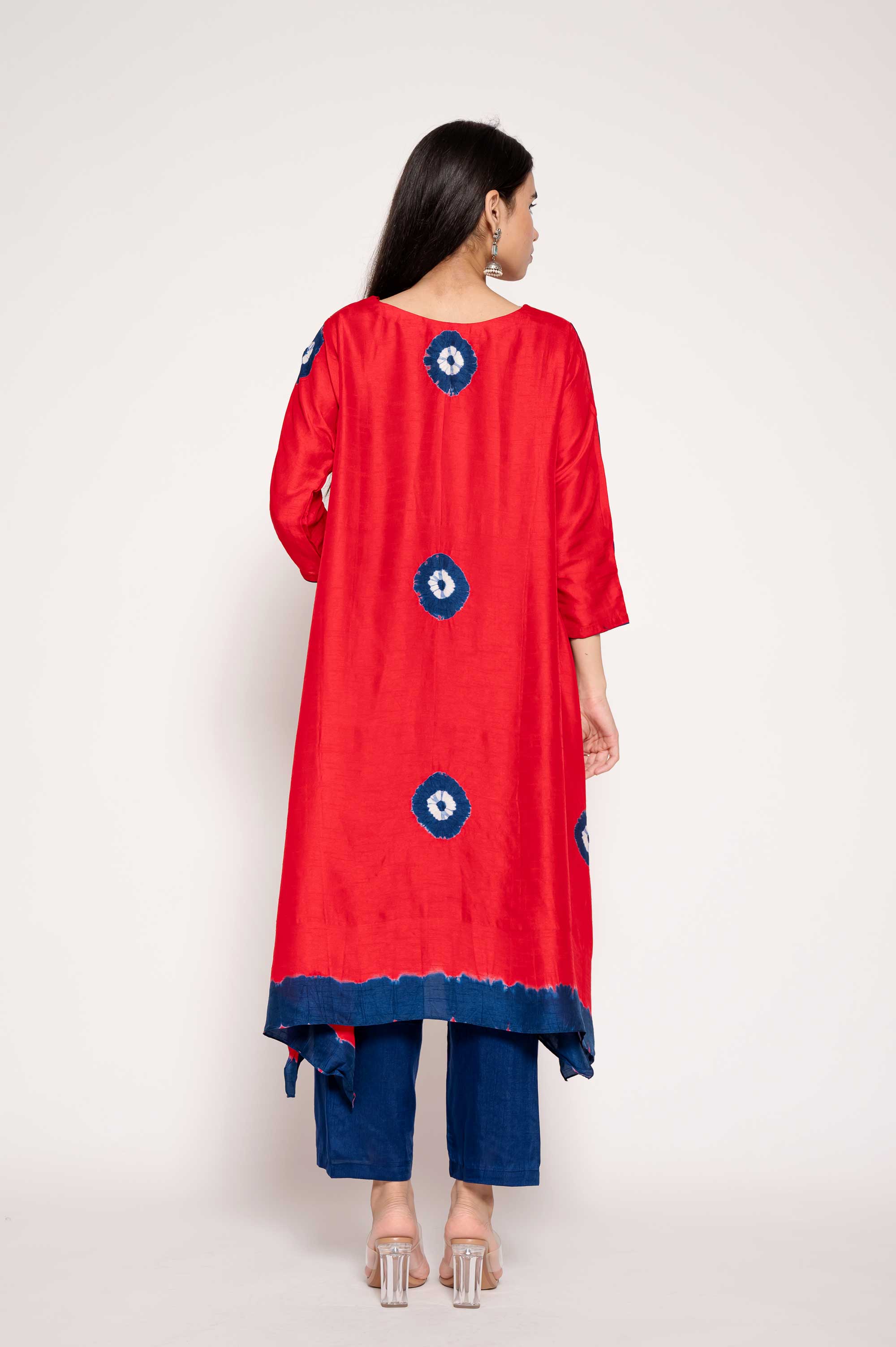 Simple Tie-Dye Kurta set in Bold Colors