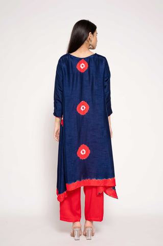 Simple Tie-Dye Kurta set in Bold Colors