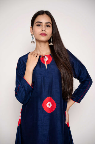 Simple Tie-Dye Kurta set in Bold Colors