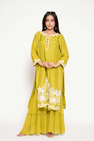 Applique & Tassel work Kurta set