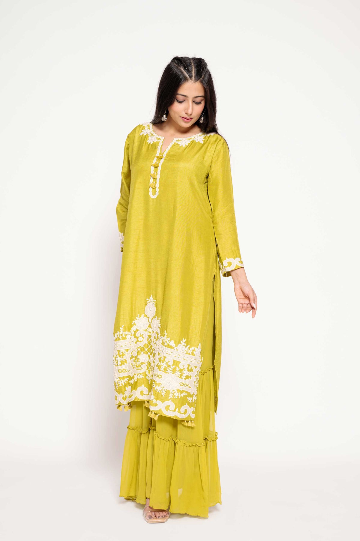 Applique & Tassel work Kurta set