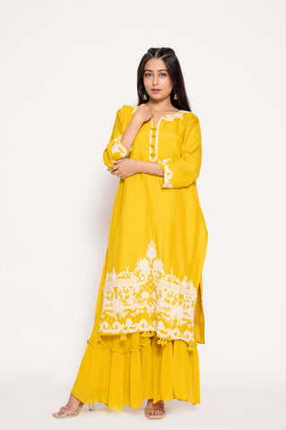 Applique & Tassel work Kurta set