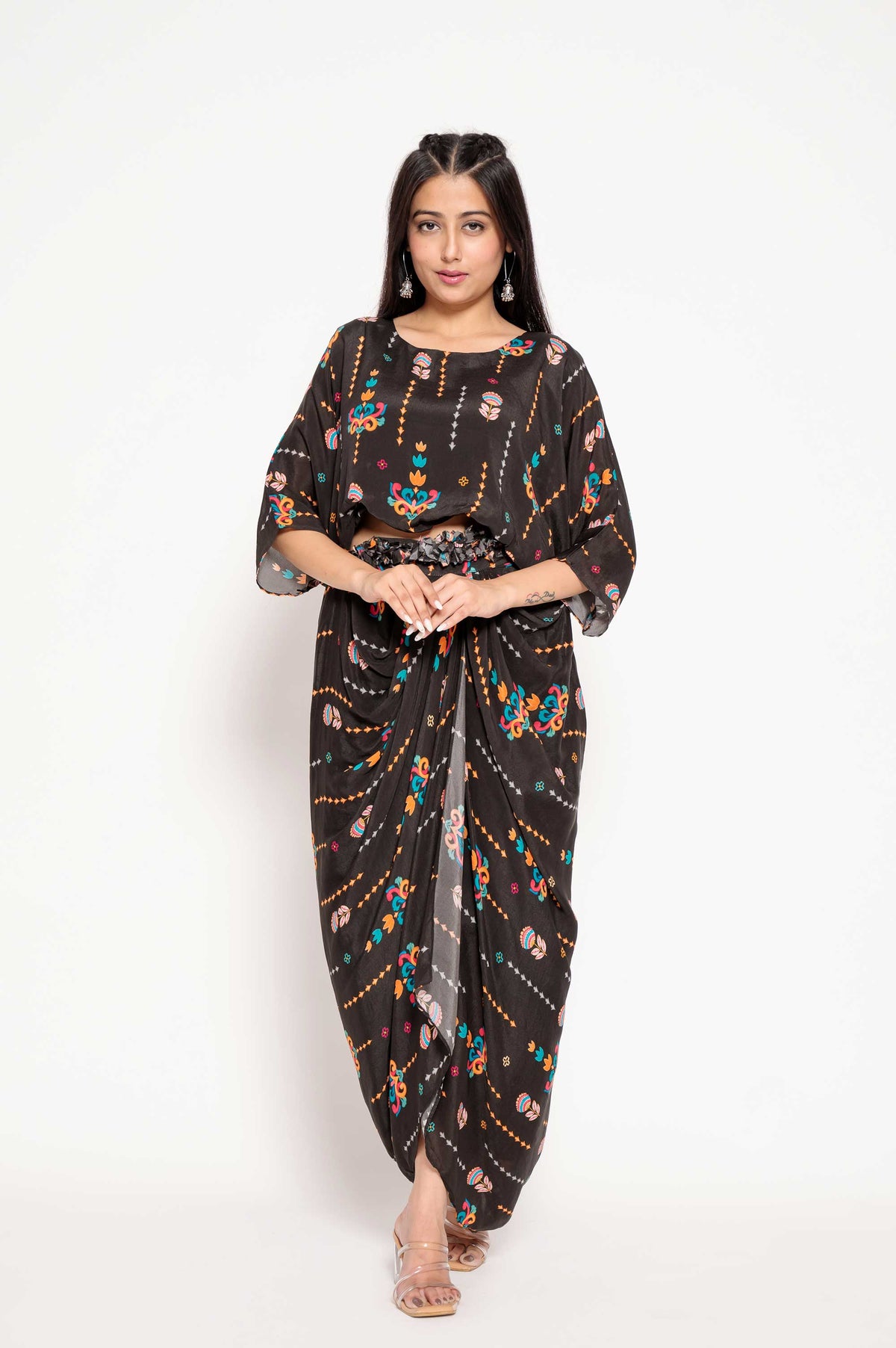 Printed Dhoti Style Coord Set