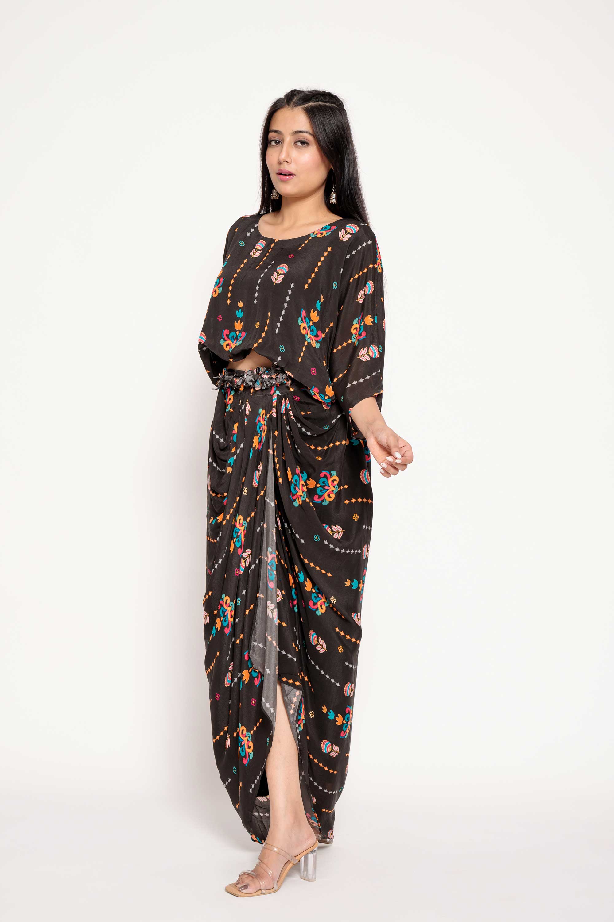 Printed Dhoti Style Coord Set