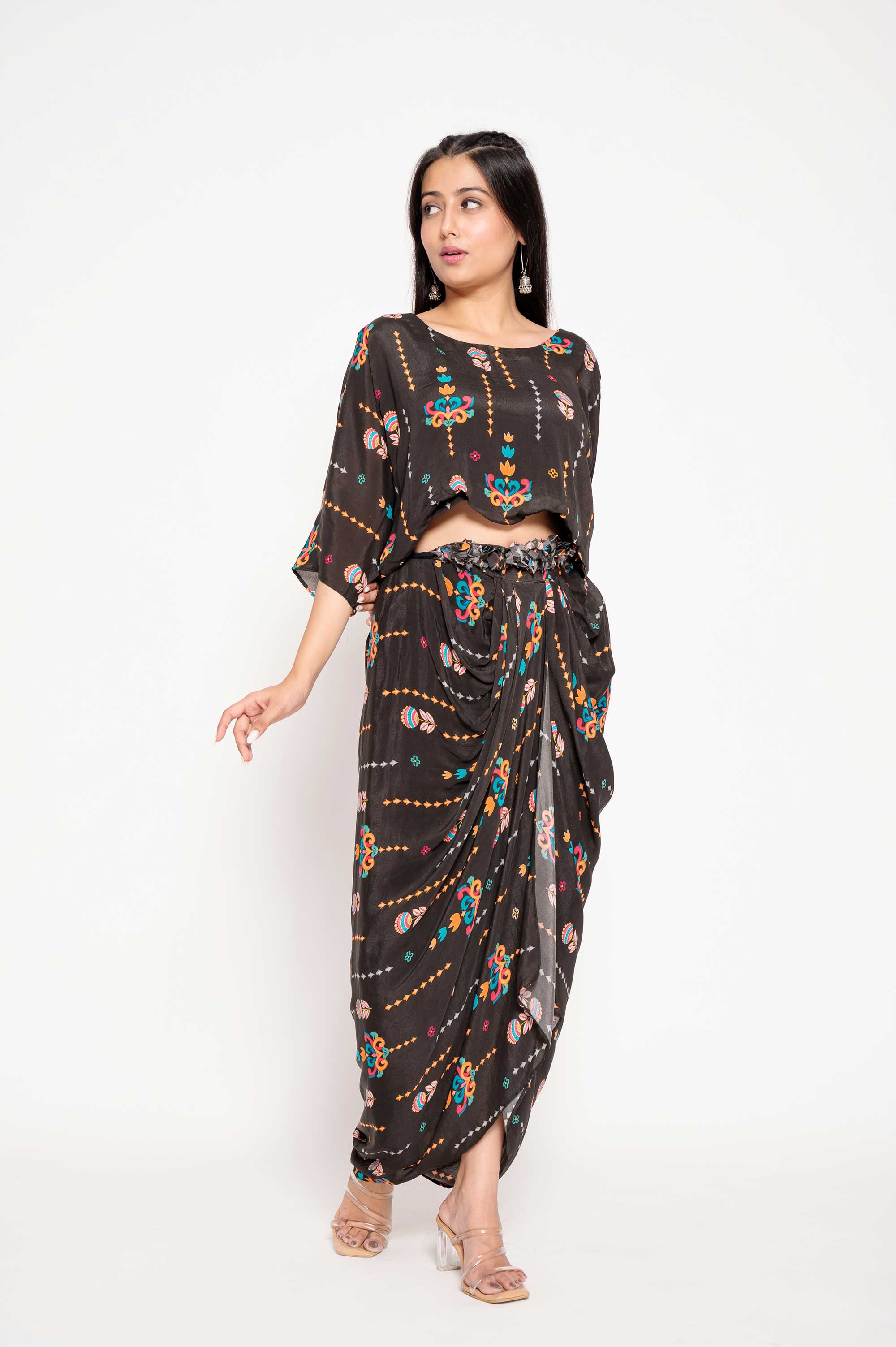 Printed Dhoti Style Coord Set