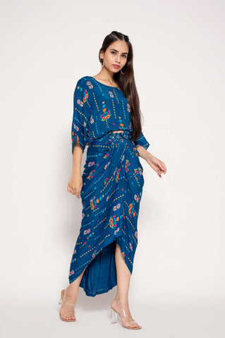 Printed Dhoti Style Coord Set