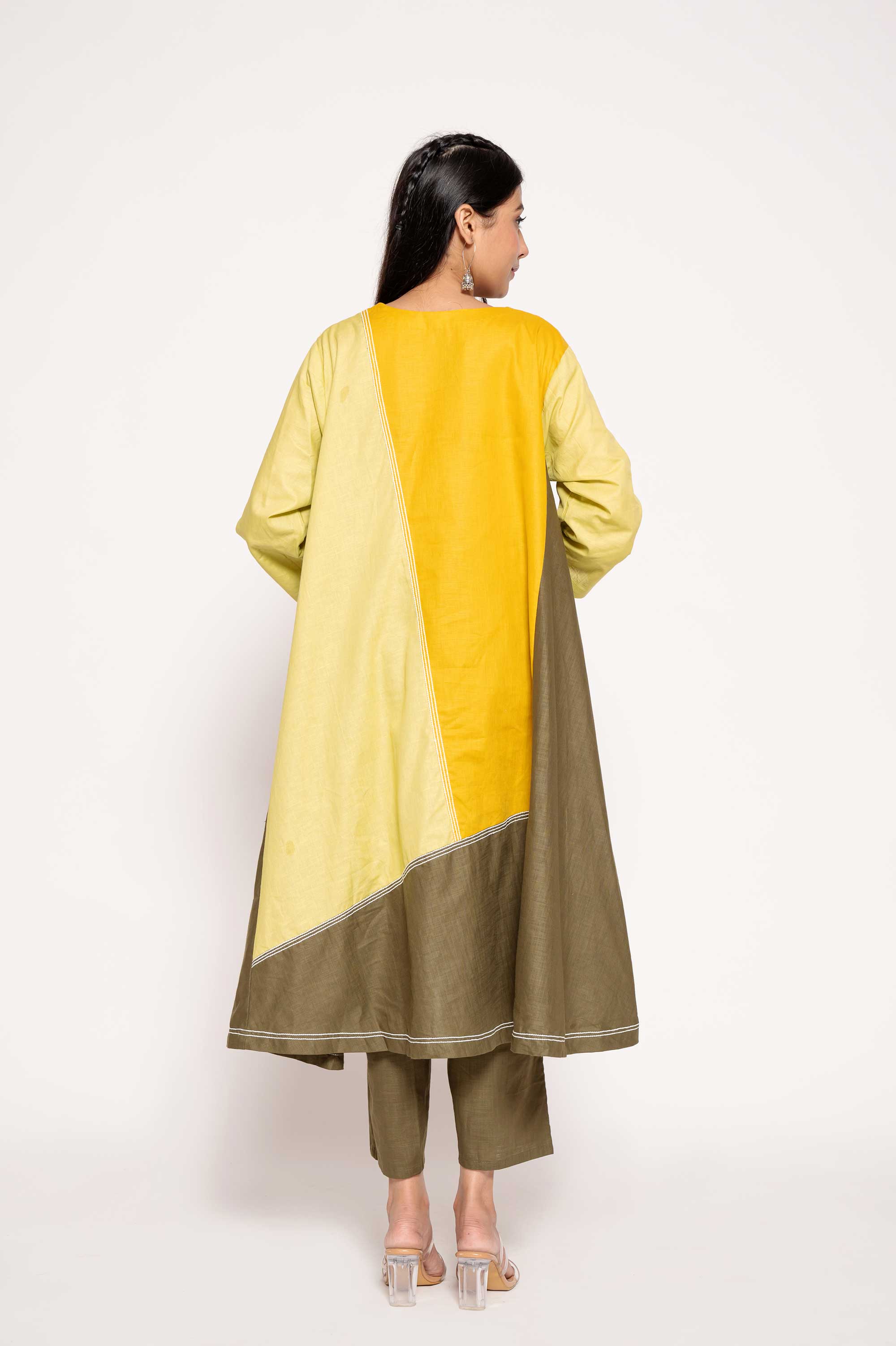 Multicolored Indo-western Kurta set