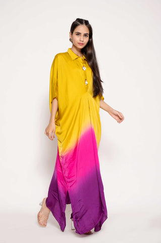 Designer Tie-Dye & Kodi Work Kaftan Gown