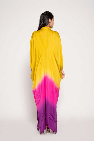 Designer Tie-Dye & Kodi Work Kaftan Gown