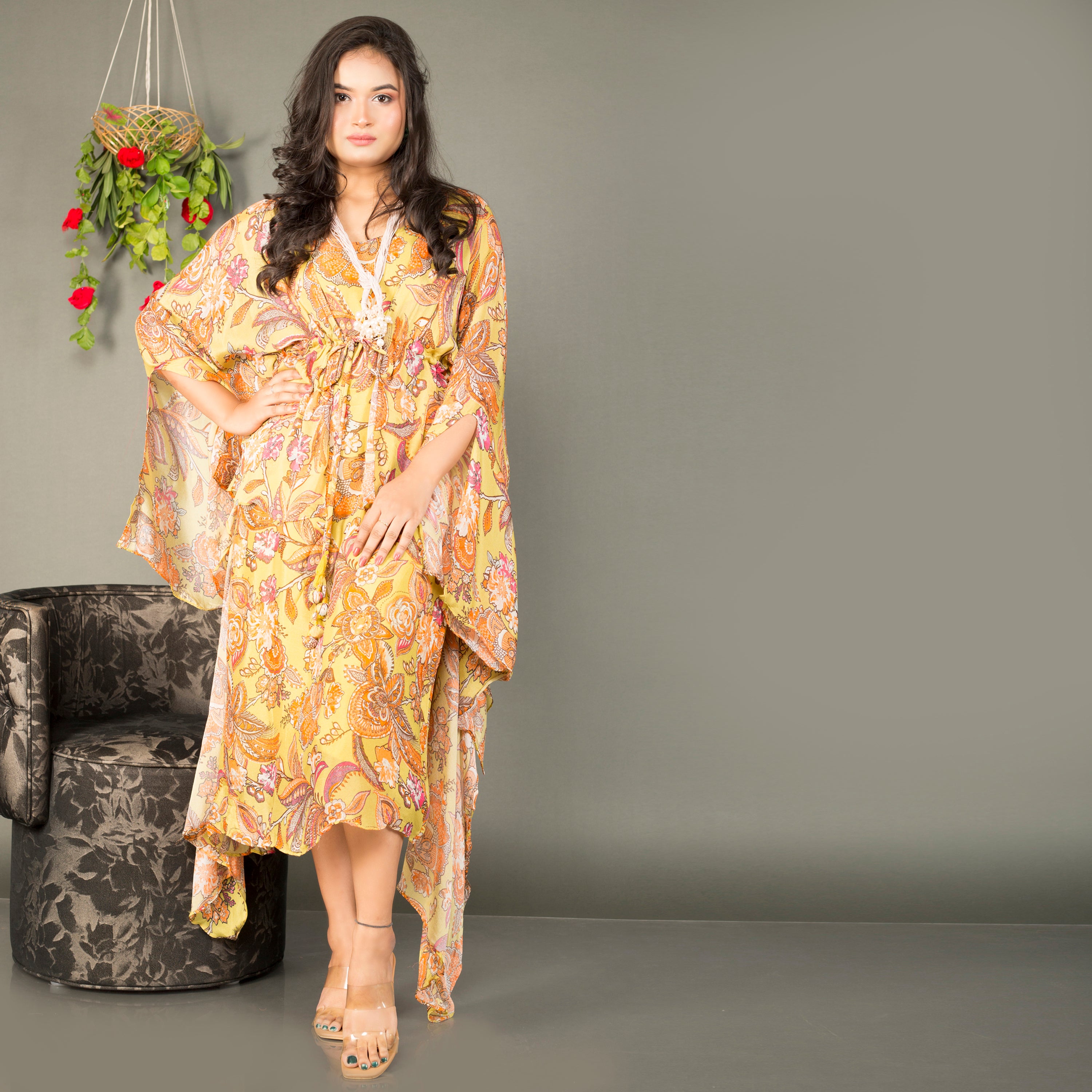 Printed Kaftan dress