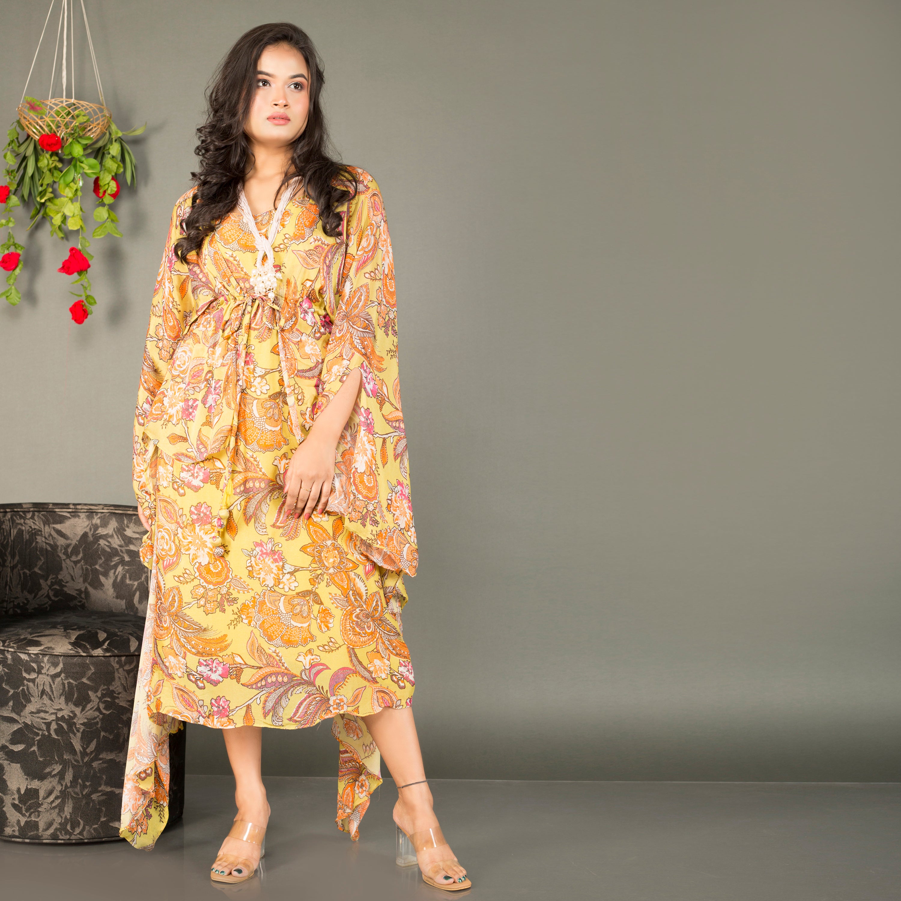 Printed Kaftan dress