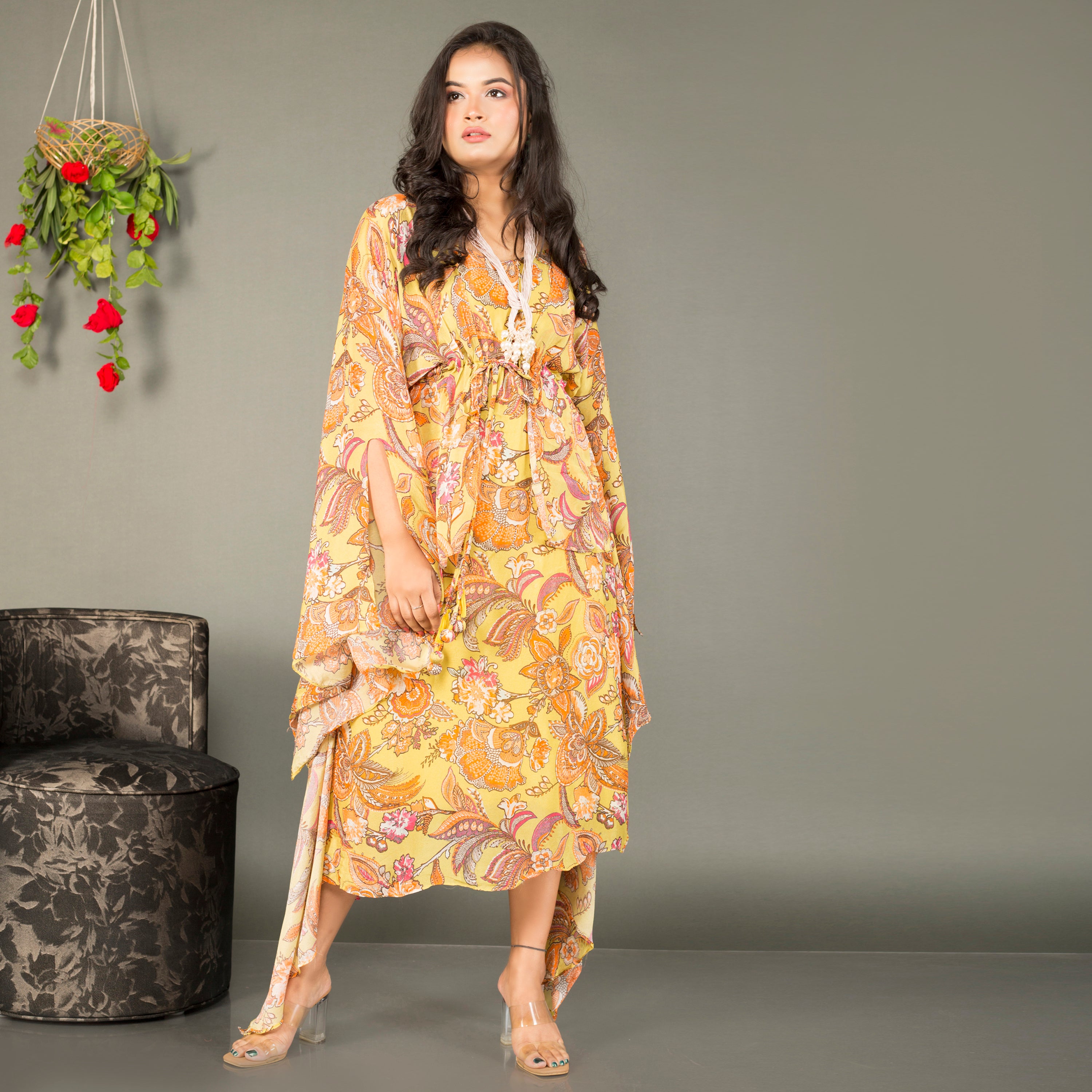 Printed Kaftan dress