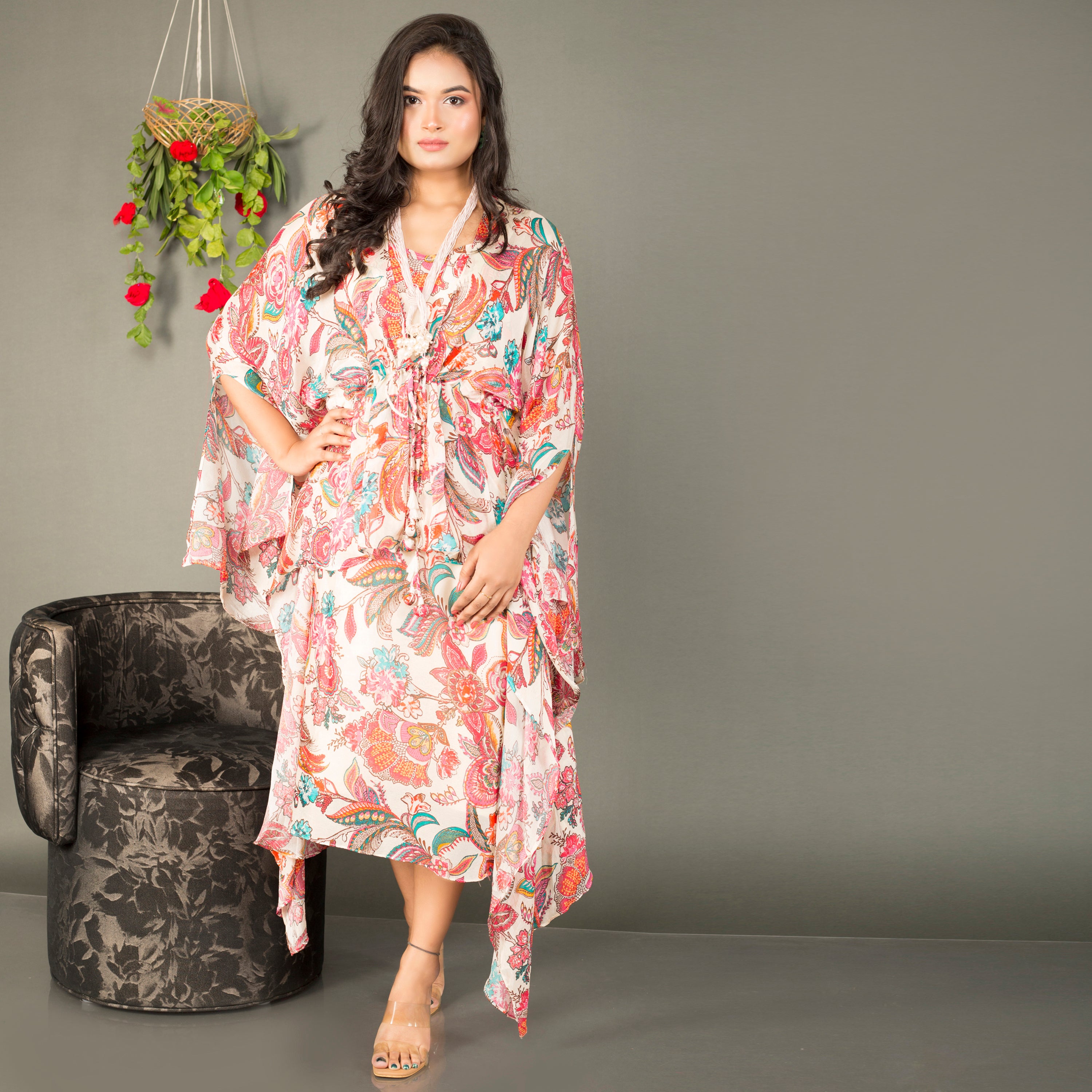 Printed Kaftan dress