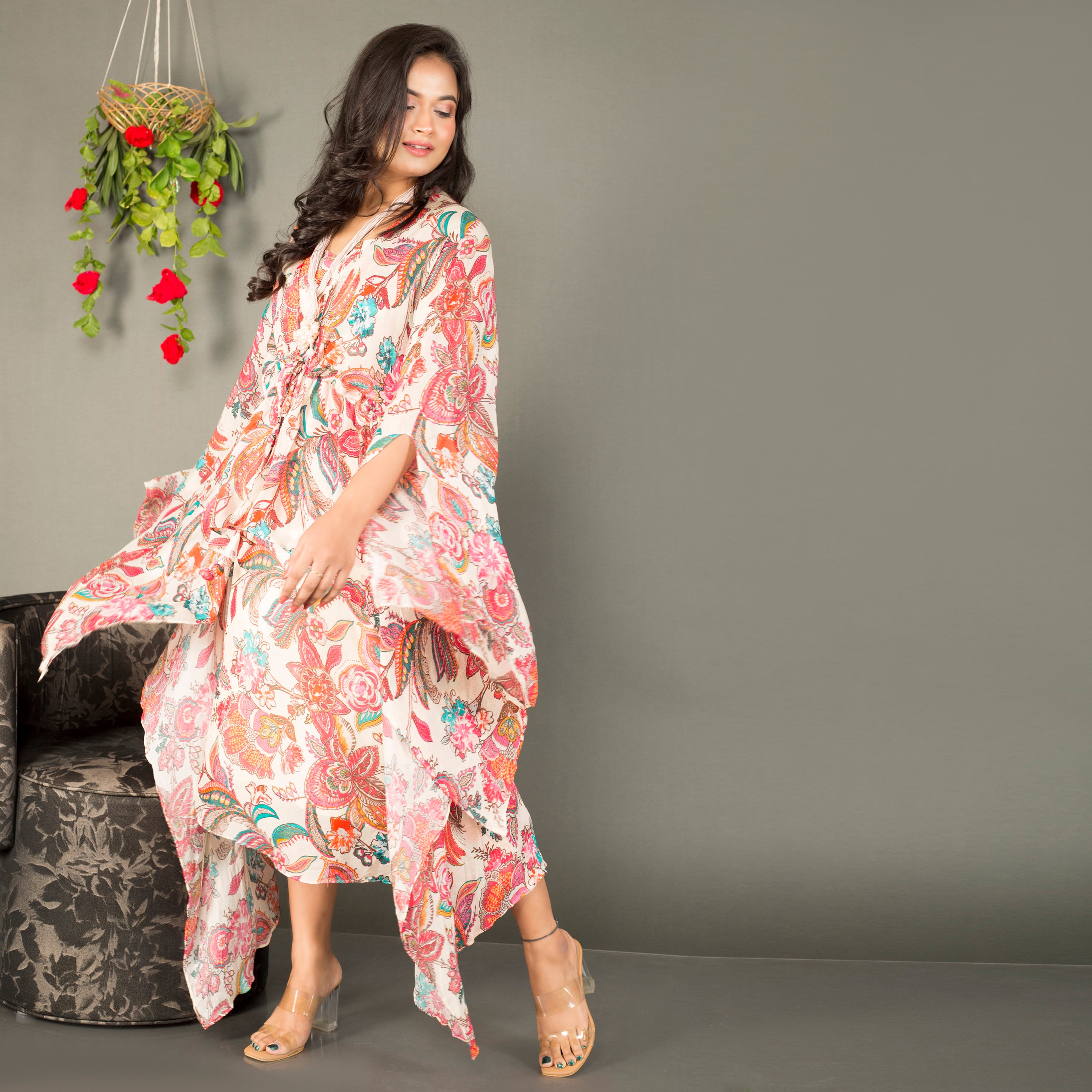 Printed Kaftan dress