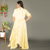 Lehriya gown on pastel shades