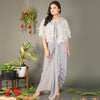 Draped Indowestern with pearl work