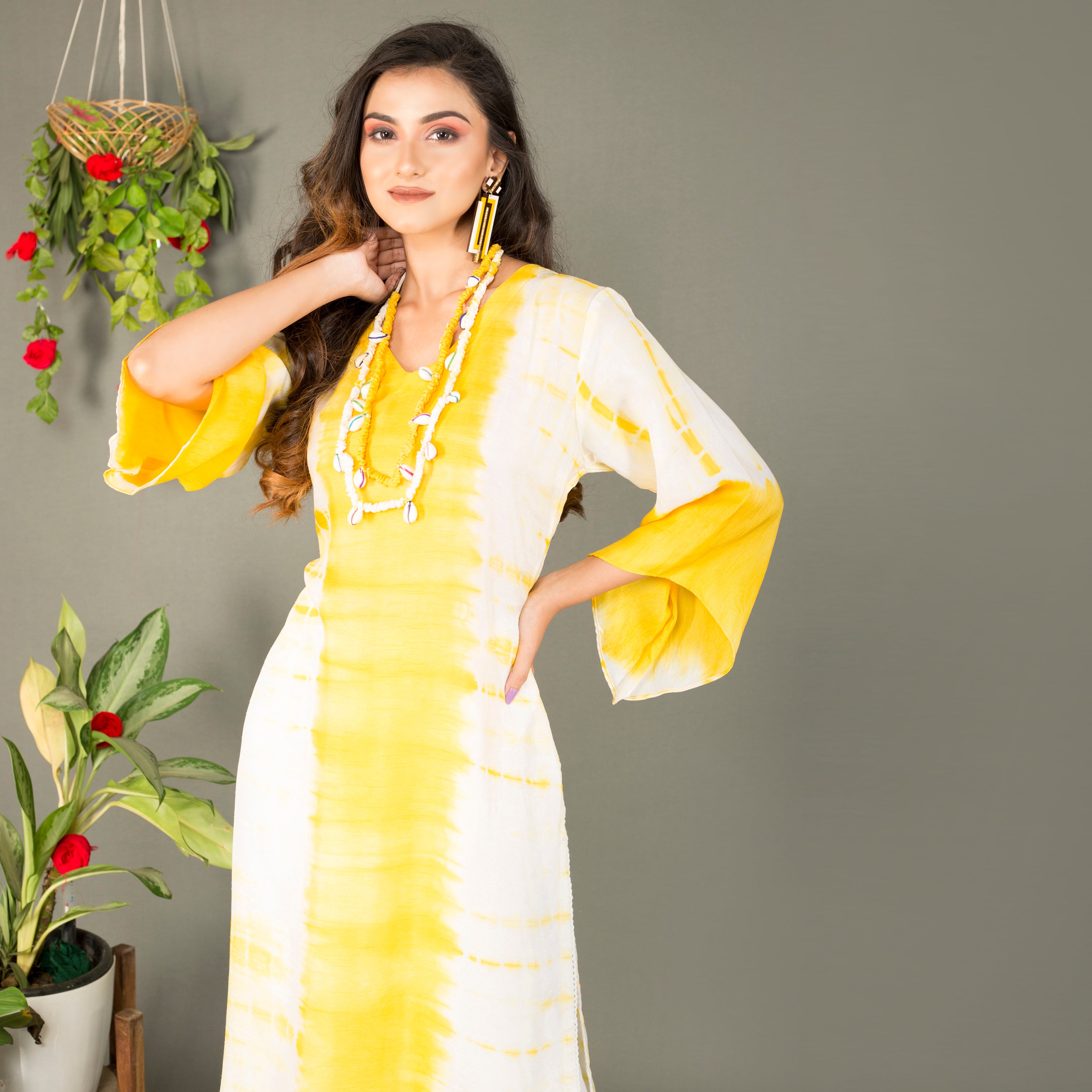 Tie Dye Kurti with straight pant