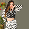 Abstract print Co Ord set with jacket.