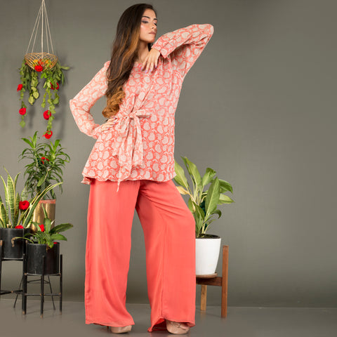 Buy Woman Kalamkari hand block print Trouser/Pant (Size-XL) at Amazon.in