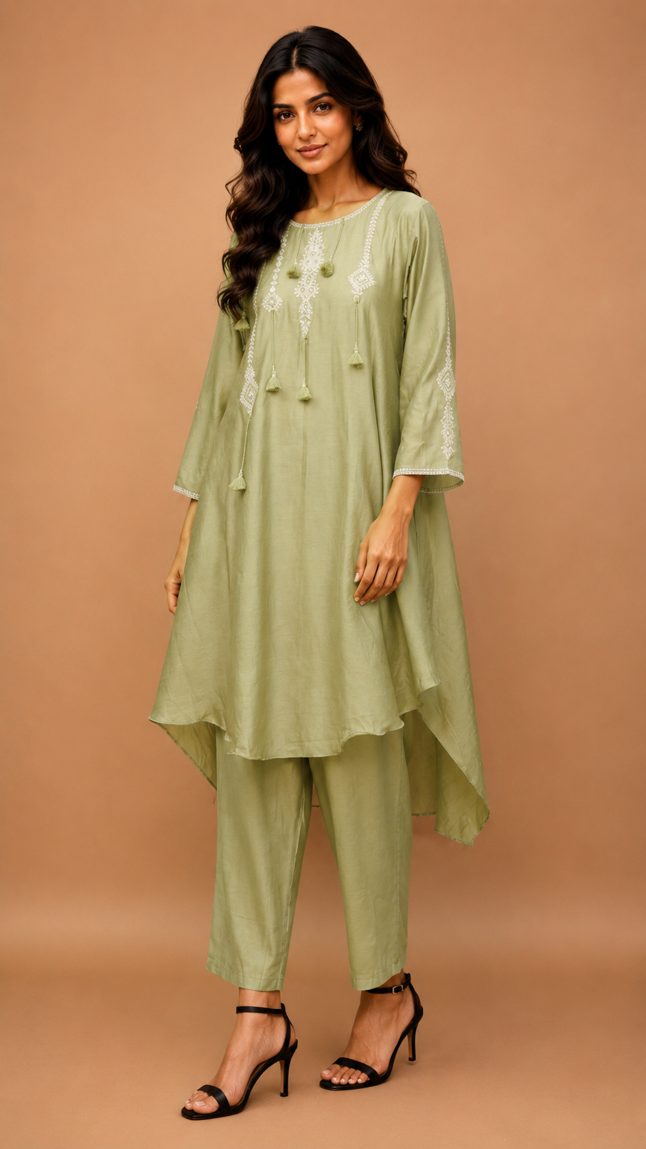 Flared kurta with pant traditional ware
