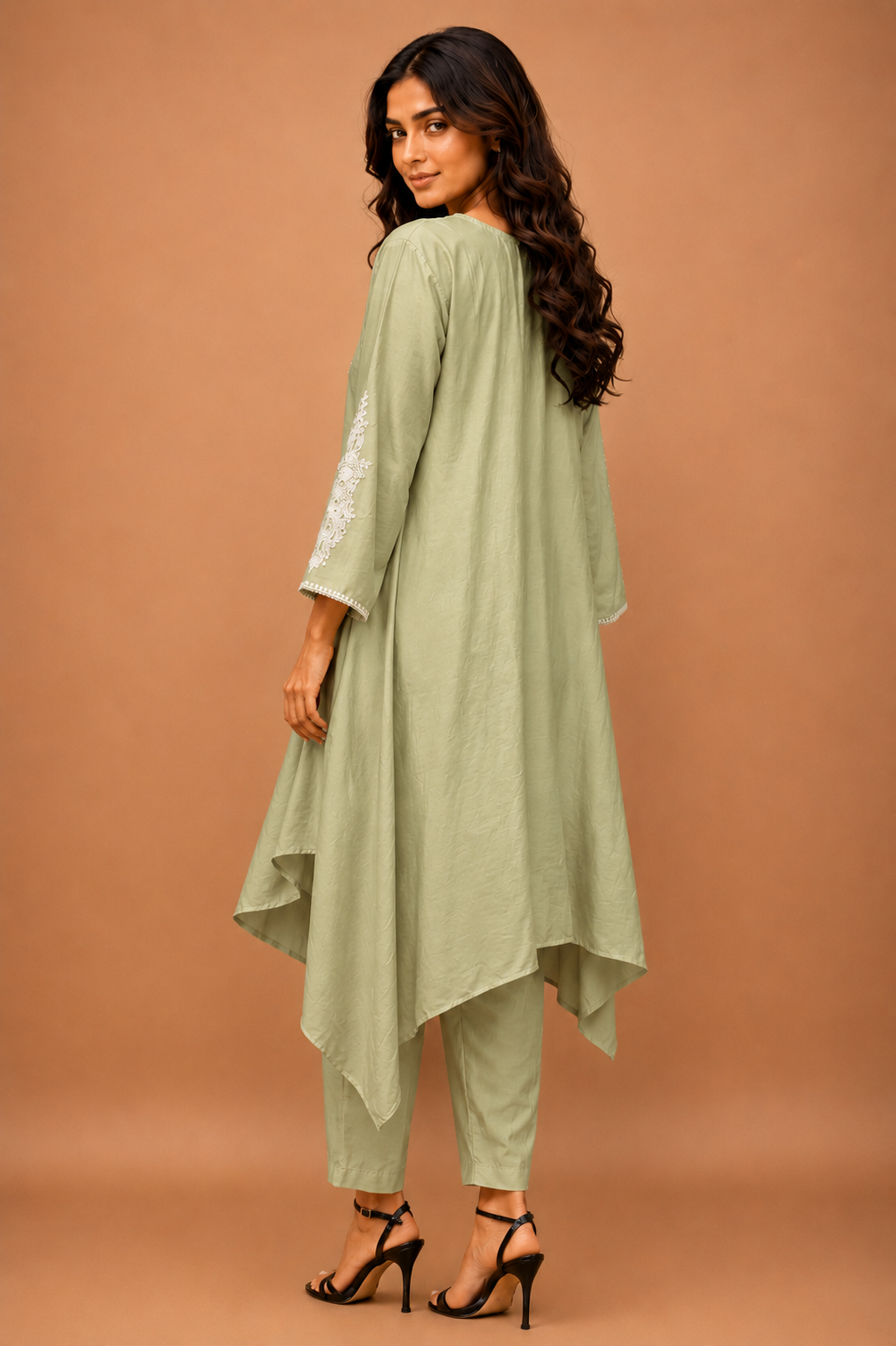 Flared kurta with pant traditional ware