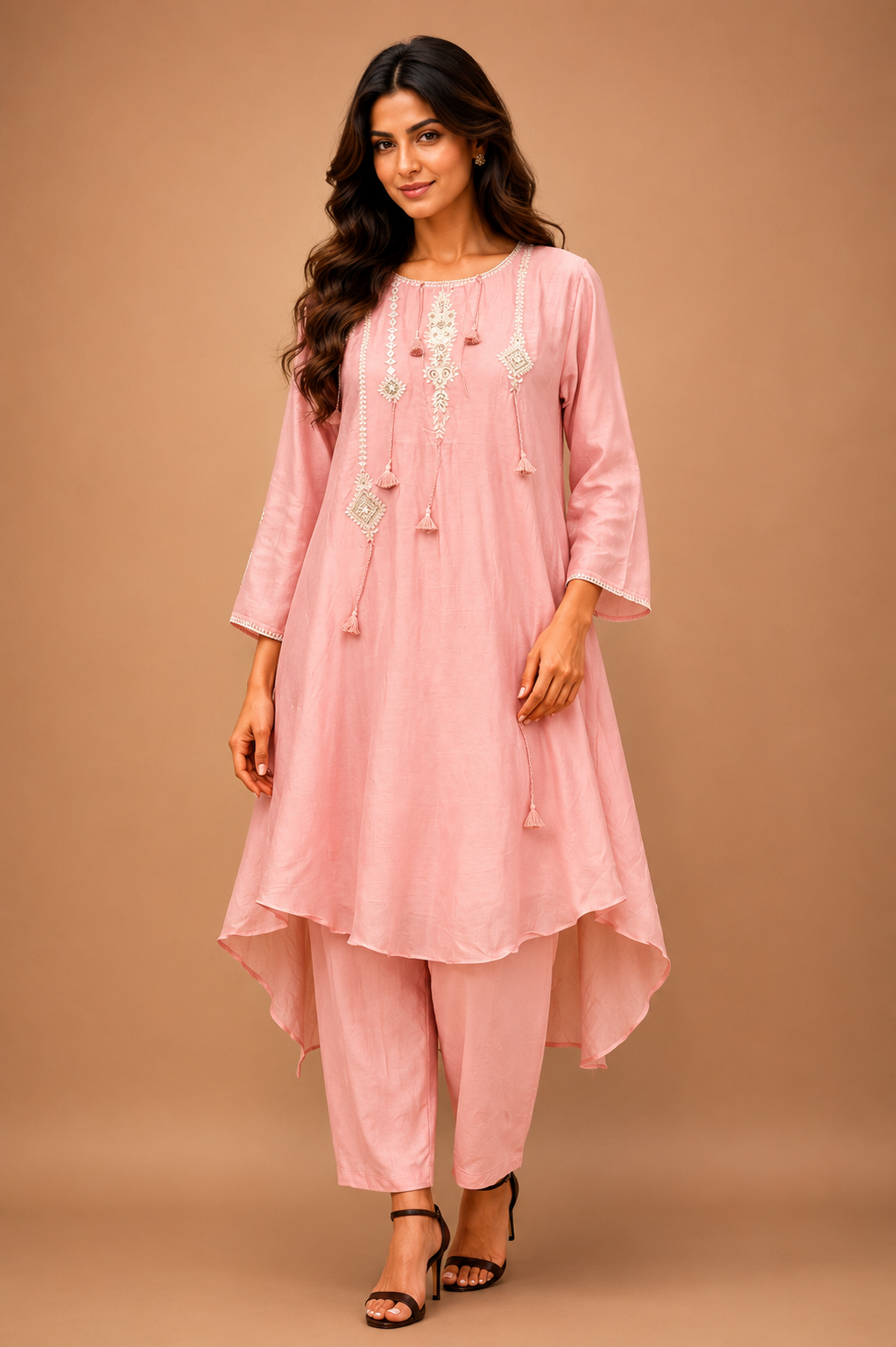 Flared kurta with pant traditional ware
