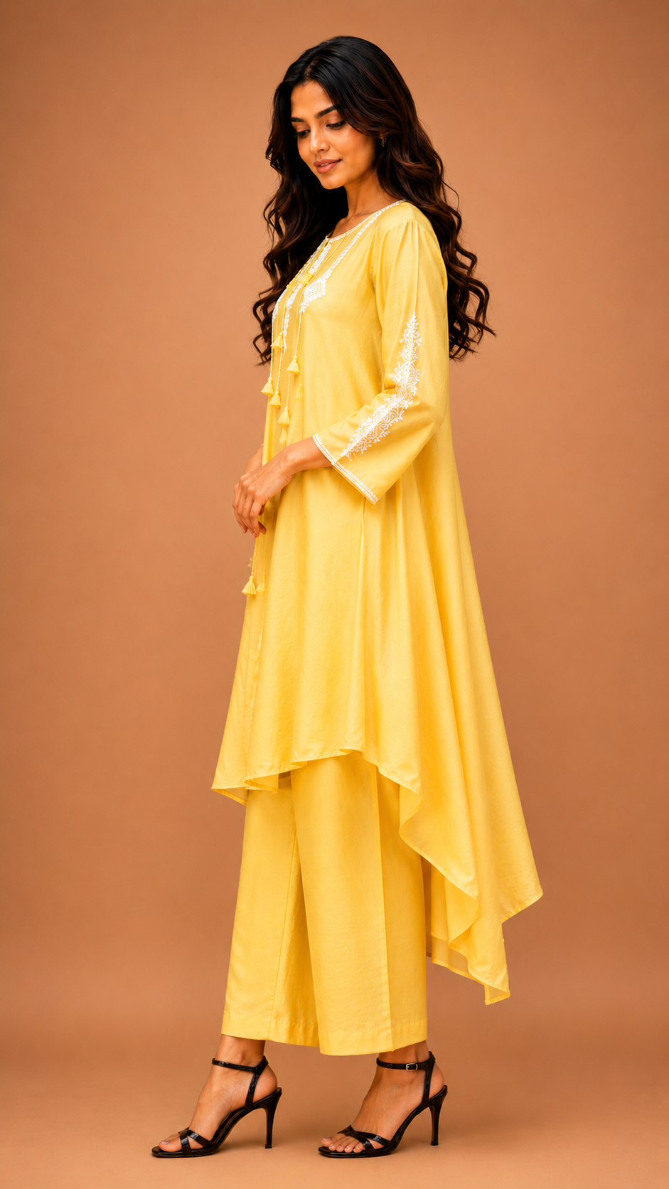 Flared kurta with pant traditional ware