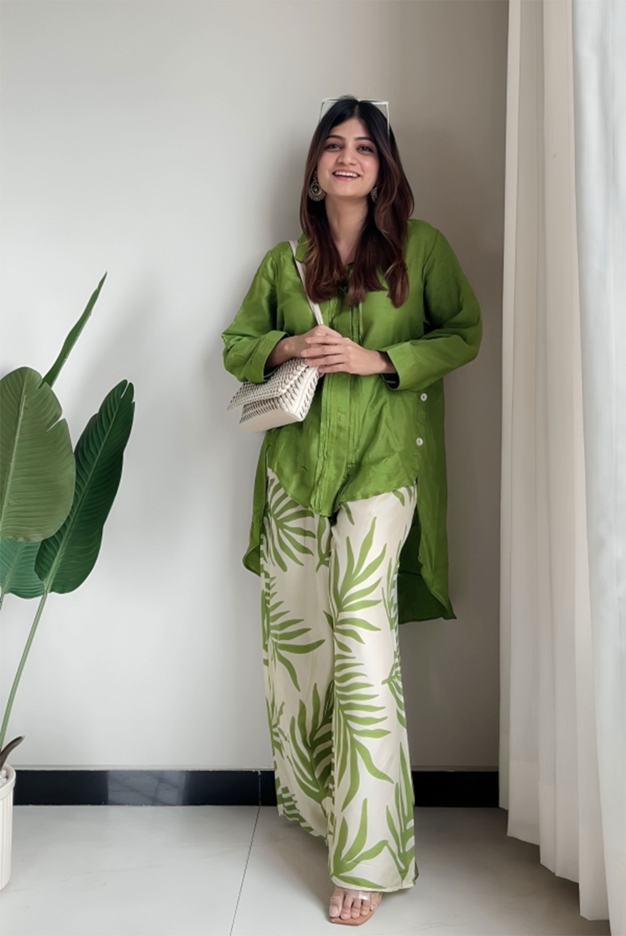 High Low Top with Printed Pant