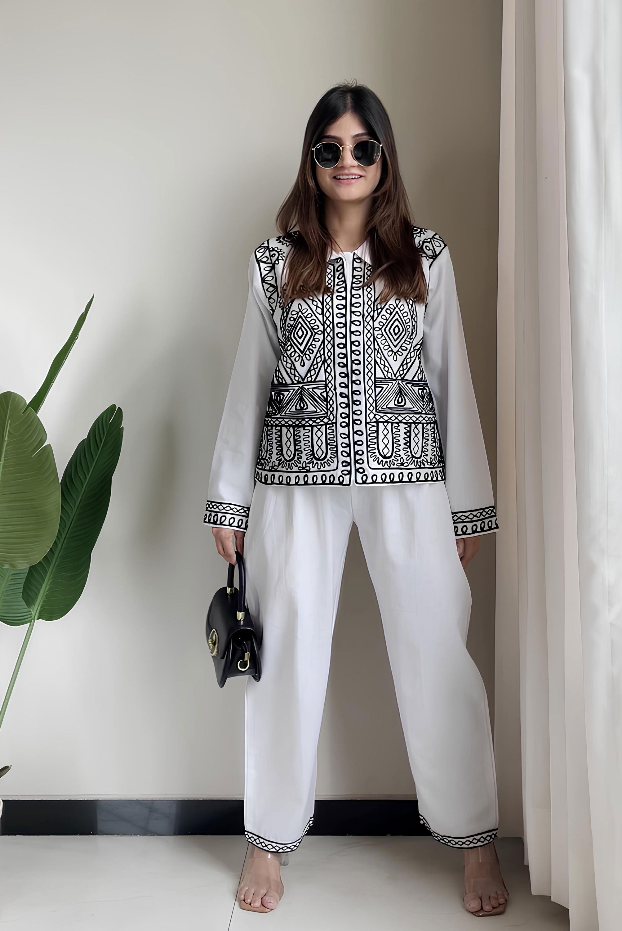 Embroidery in Top and Pant