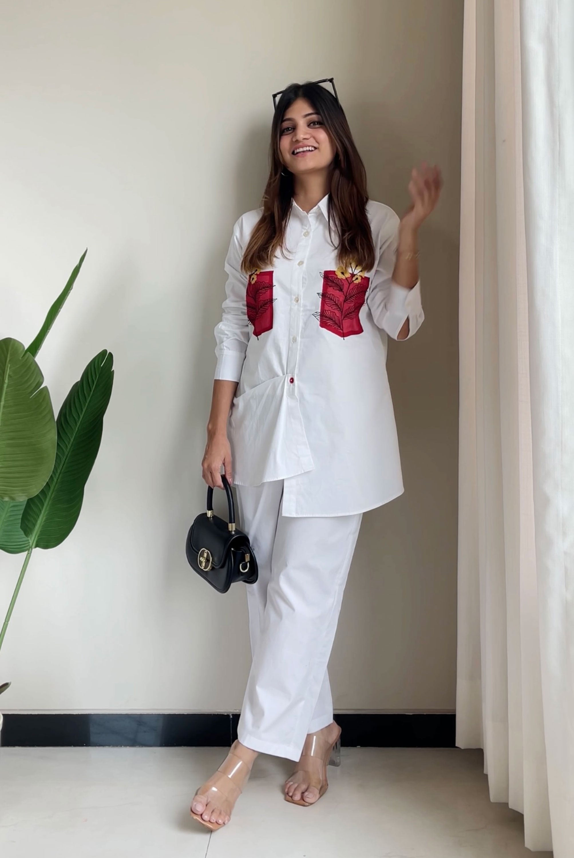 Applique Work in Shirt and Normal Pant