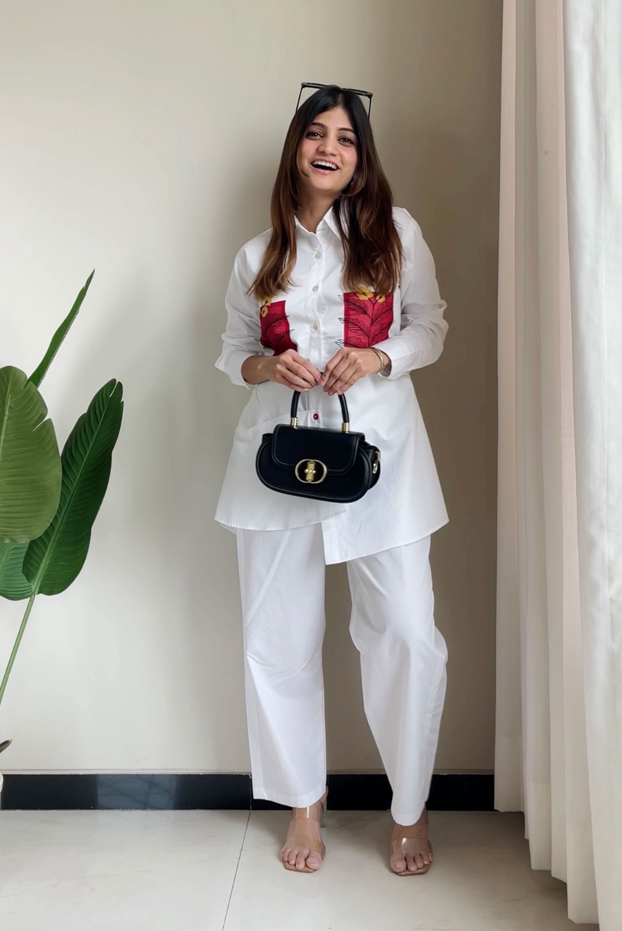 Applique Work in Shirt and Normal Pant