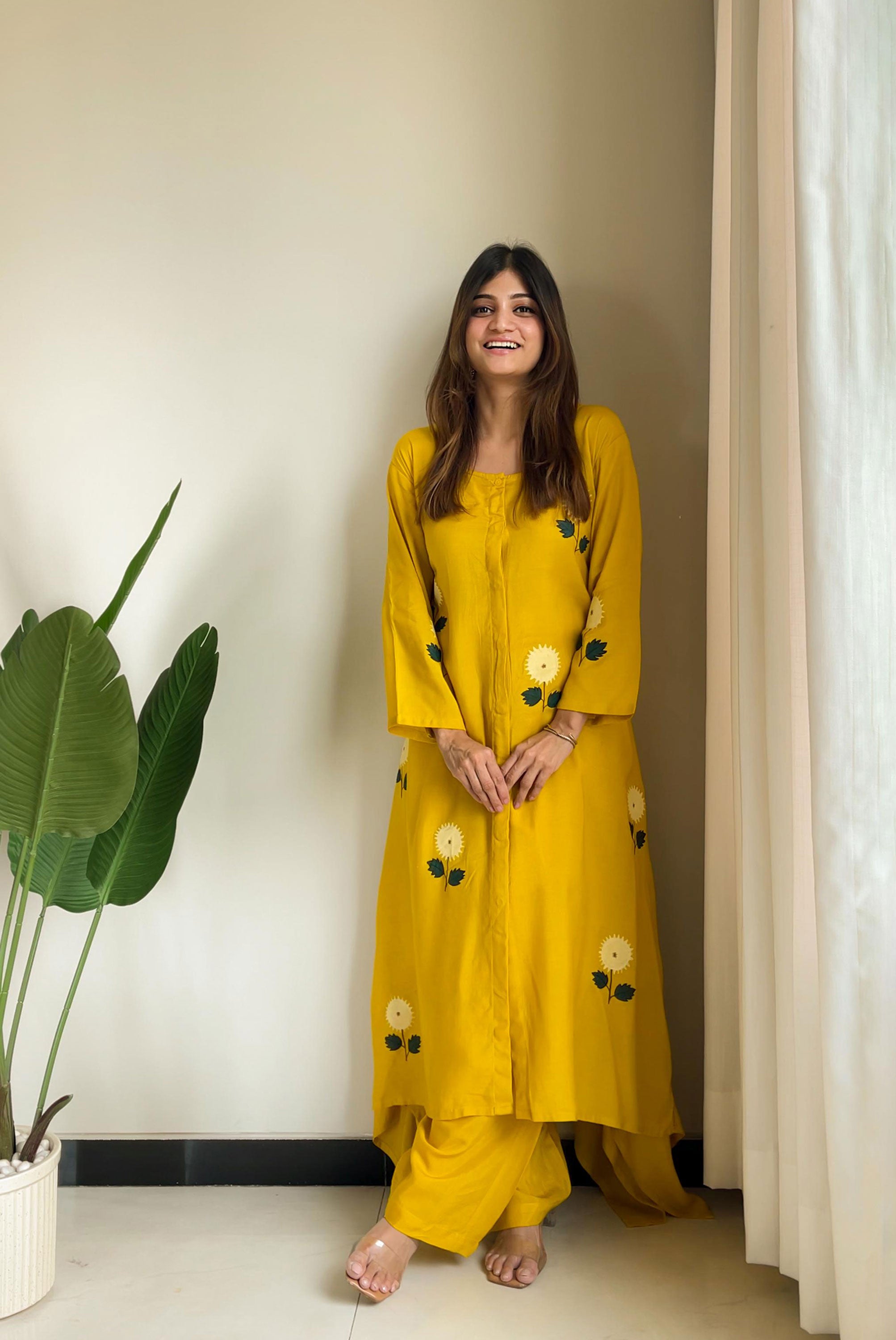Hand Print Kurta and Pant
