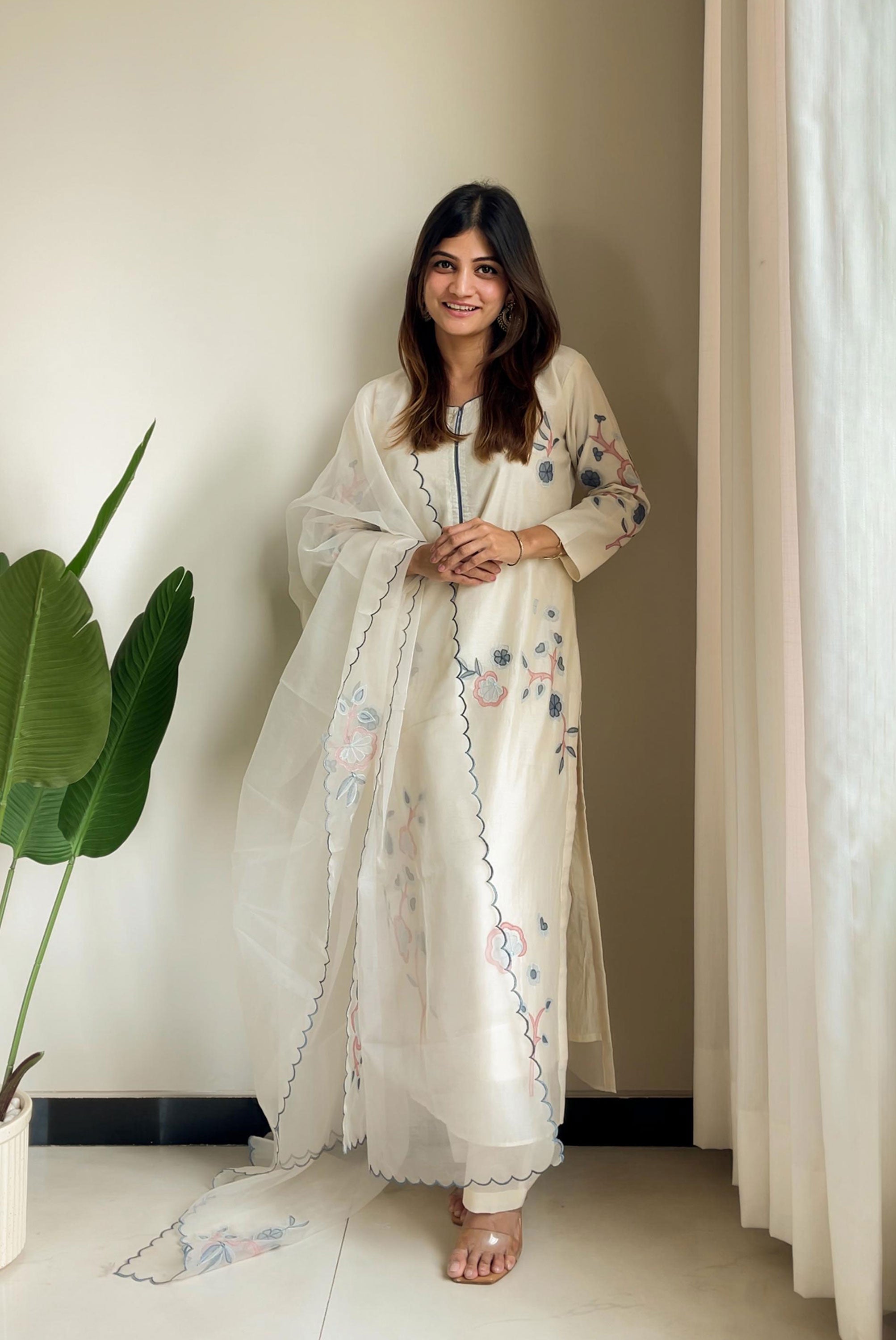 Patch Work in Kurta and Dupatta