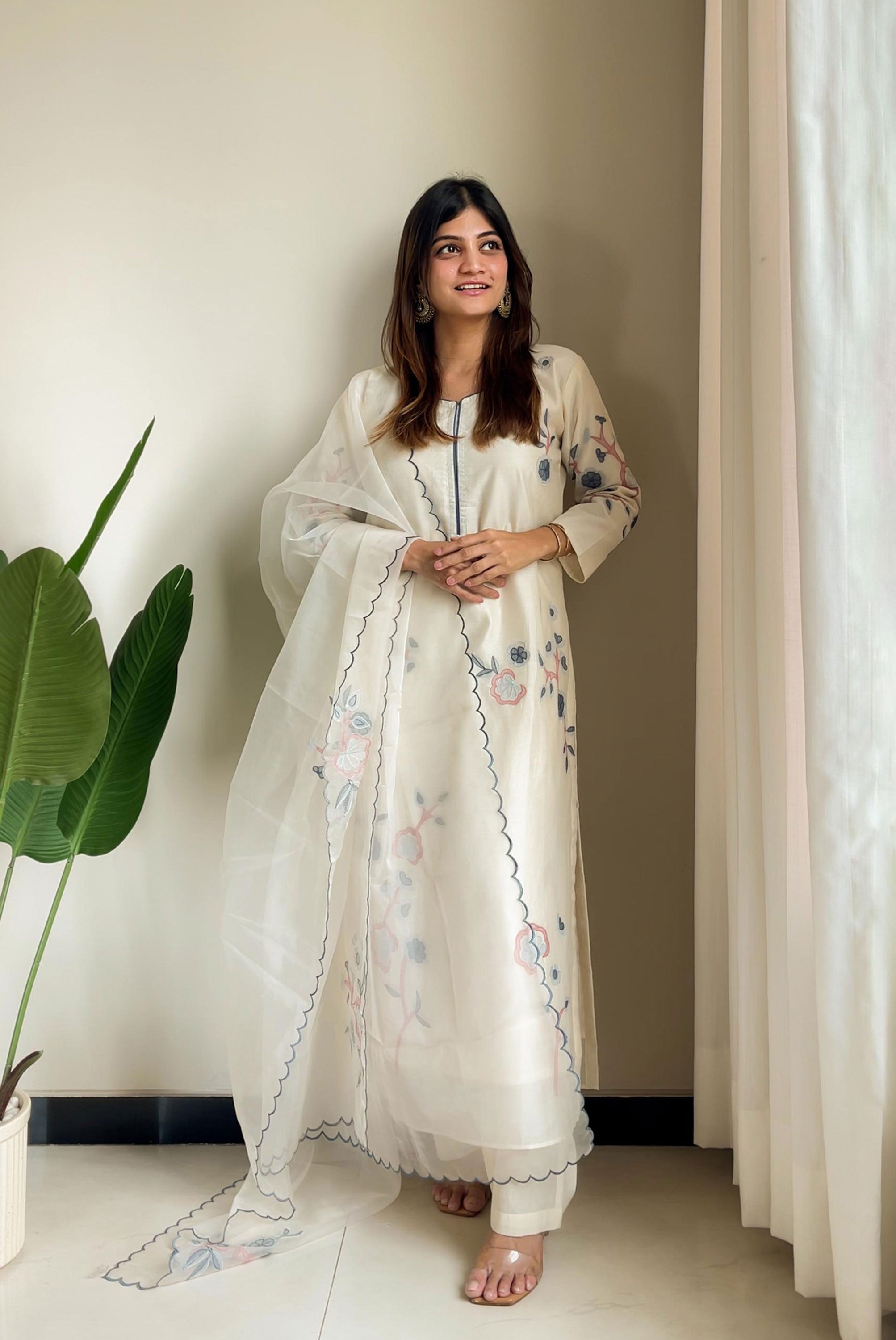 Patch Work in Kurta and Dupatta