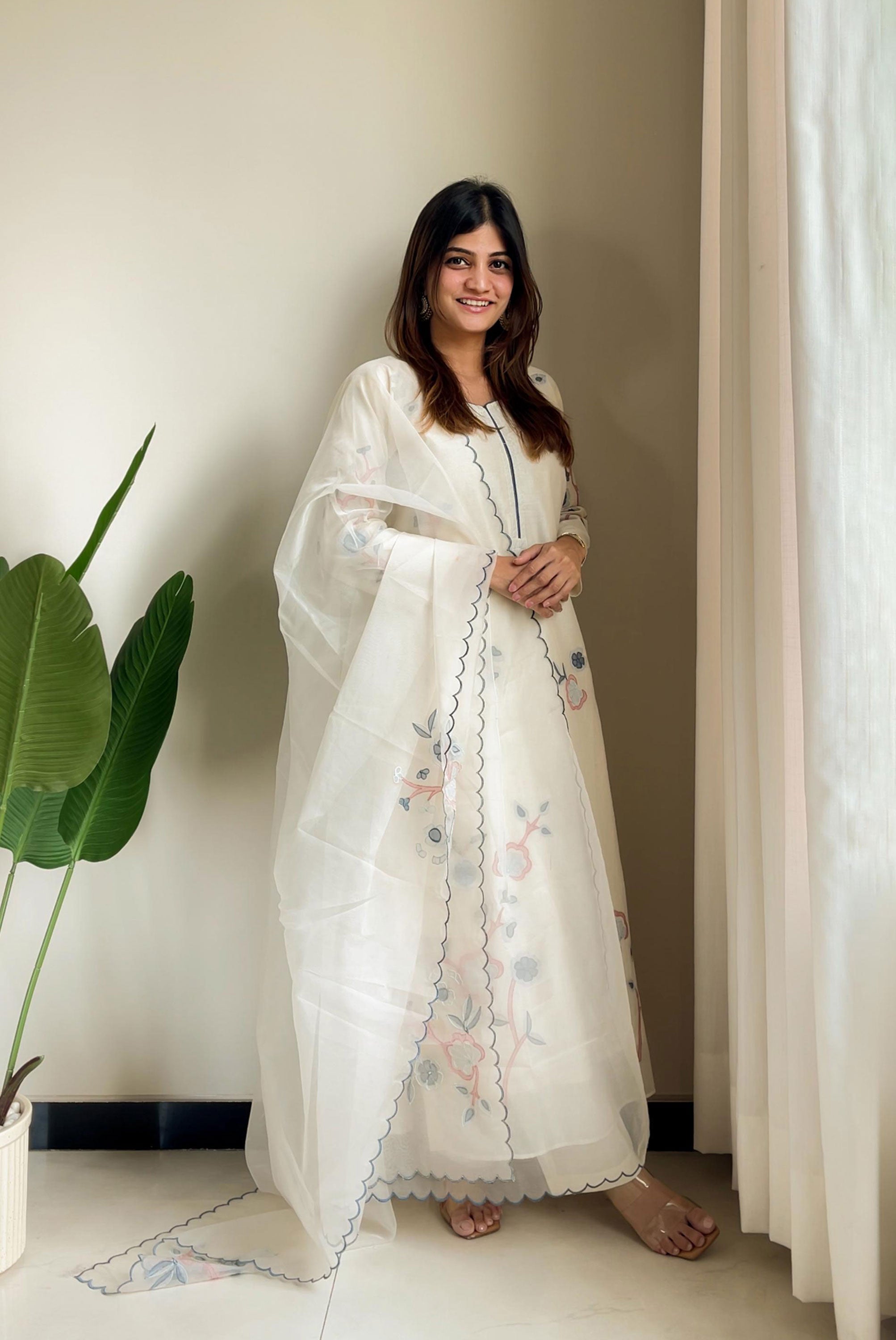 Patch Work in Kurta and Dupatta