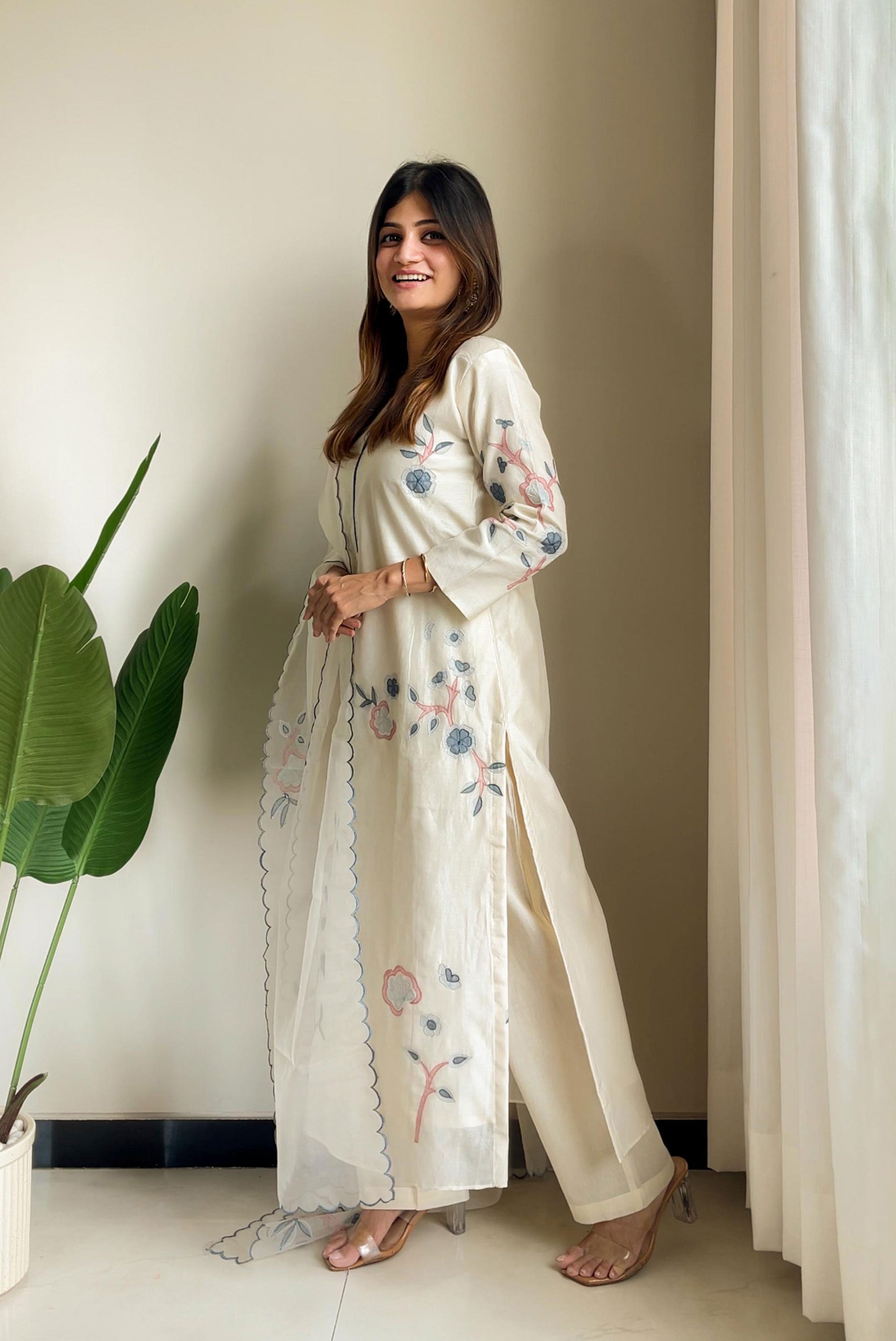 Patch Work in Kurta and Dupatta
