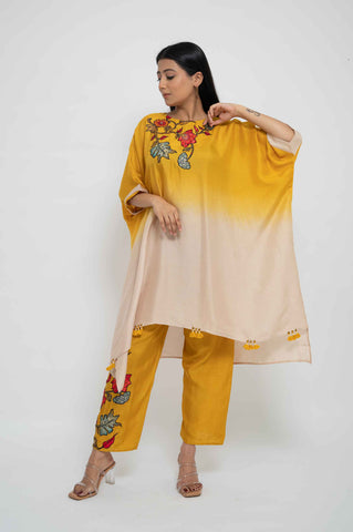 Dual Shaded - Appliqued Baggy Kurta Set