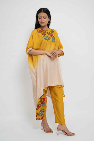 Dual Shaded - Appliqued Baggy Kurta Set