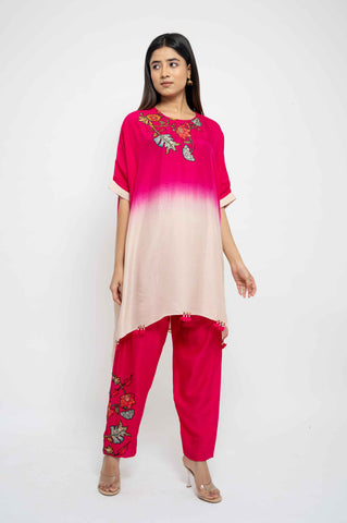 Dual Shaded - Appliqued Baggy Kurta Set