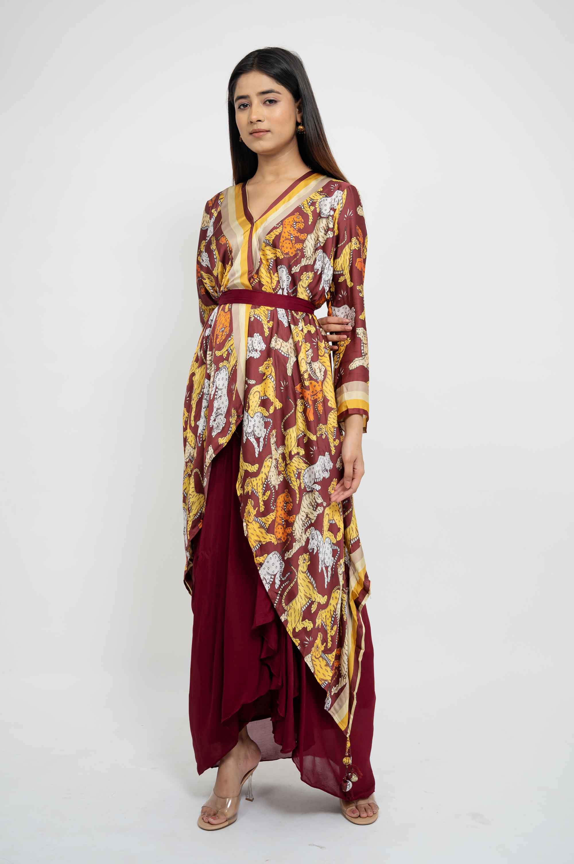 Elaborate Dhoti Coord in Prints