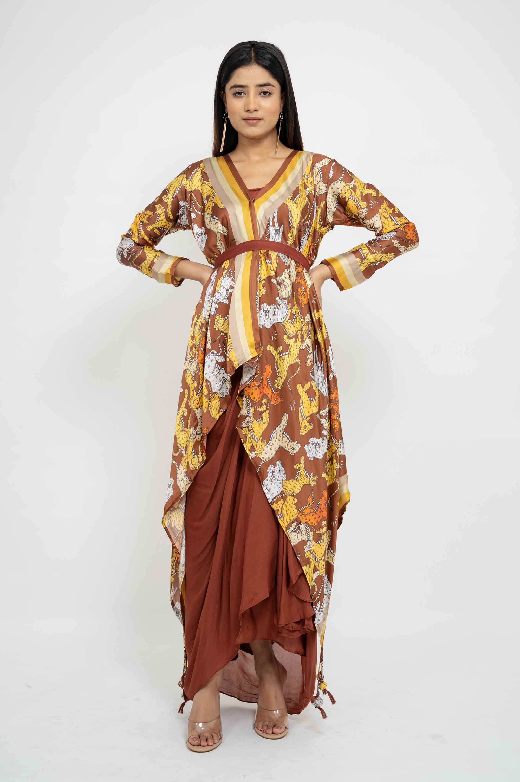 Elaborate Dhoti Coord in Prints