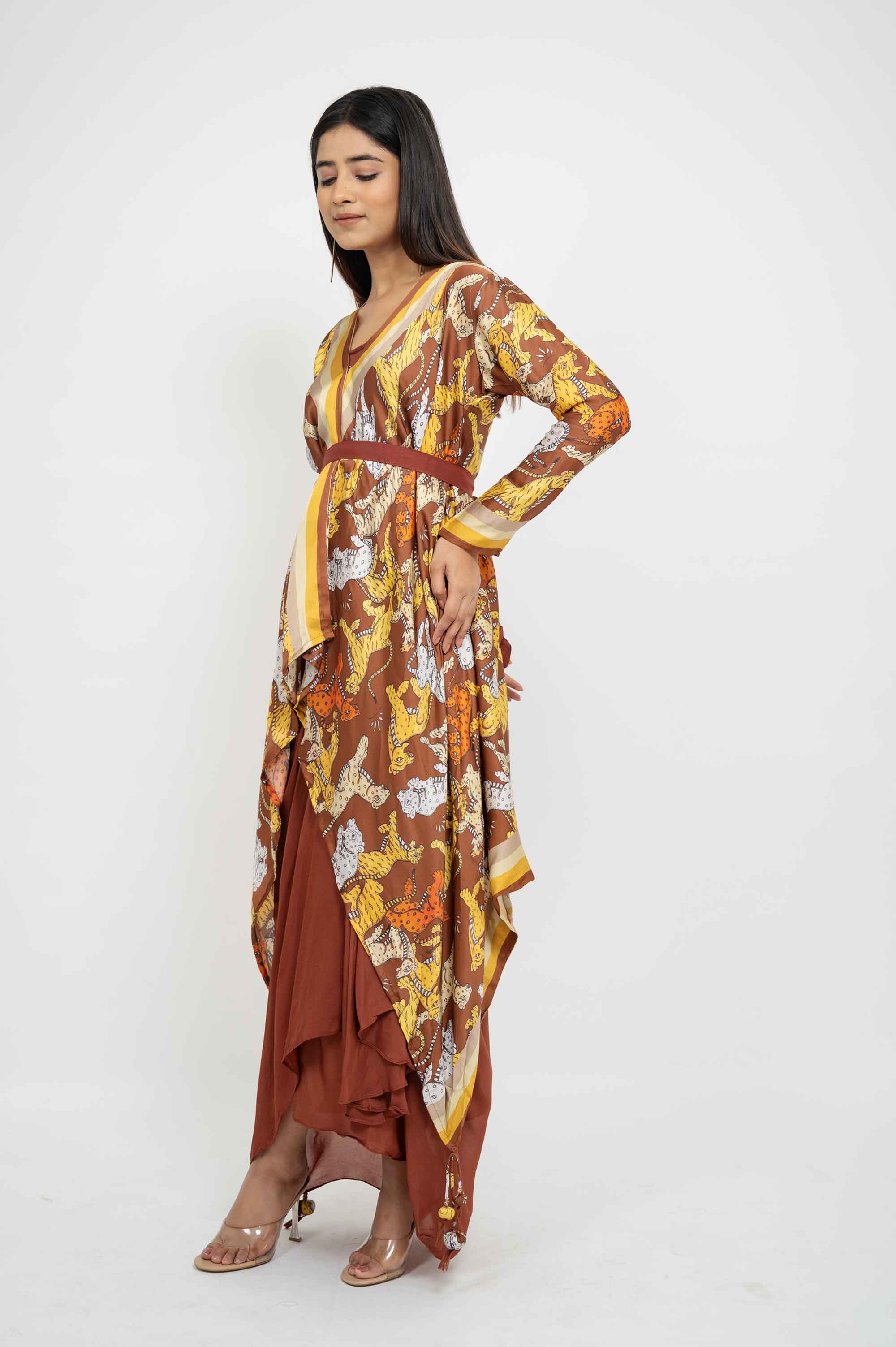 Elaborate Dhoti Coord in Prints