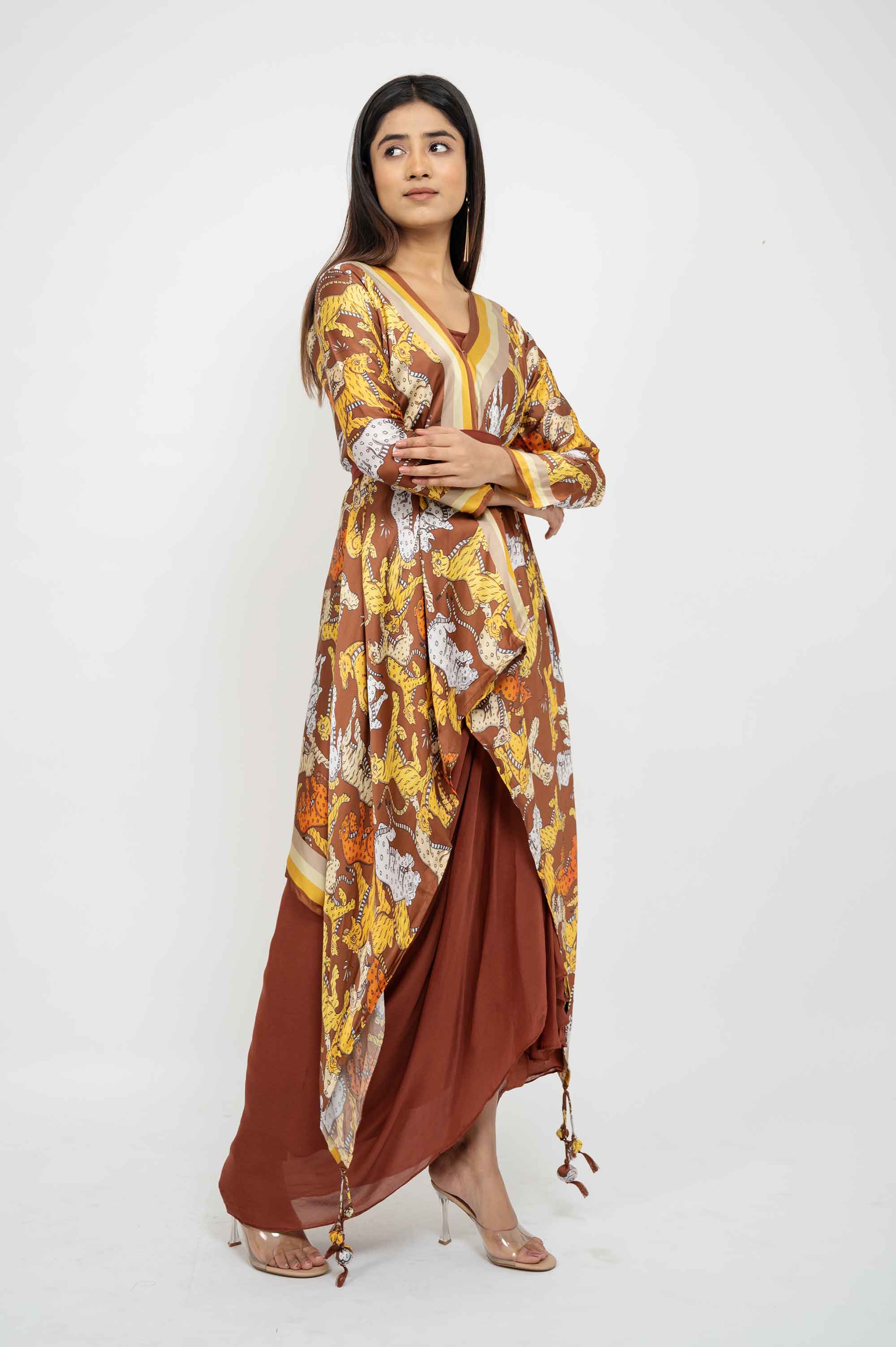 Elaborate Dhoti Coord in Prints