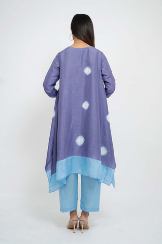 Dual Colour TieDye Kurta Set